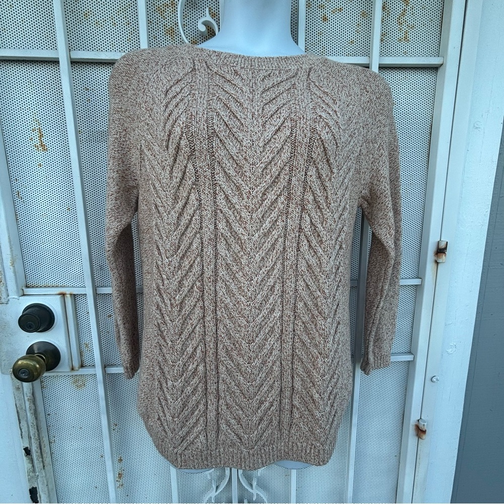 Talbots XL Women's Cable Knit Sweater Classic Crewneck long sleeve